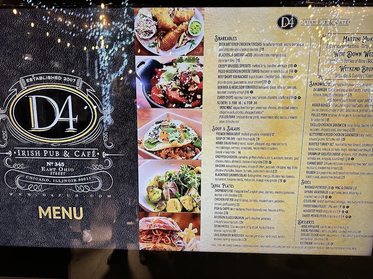 D4 Irish Pub & Cafe Menu - Image 5